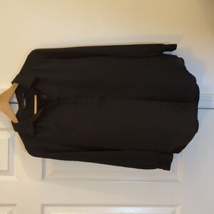 Black Silky Half-Button Apt 9 Blouse